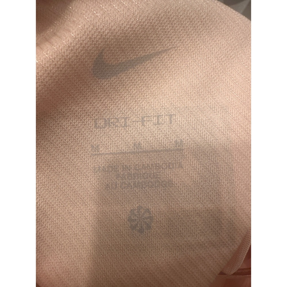 Nike Dri FIT Team Peach Ringer T Shirt Womens Medium Athletic Top - Picture 5 of 6